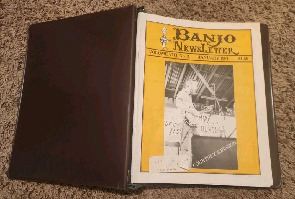 The Banjo Newsletter Magazines Vintage Banjo Publication 1981 /12 issues Binder
